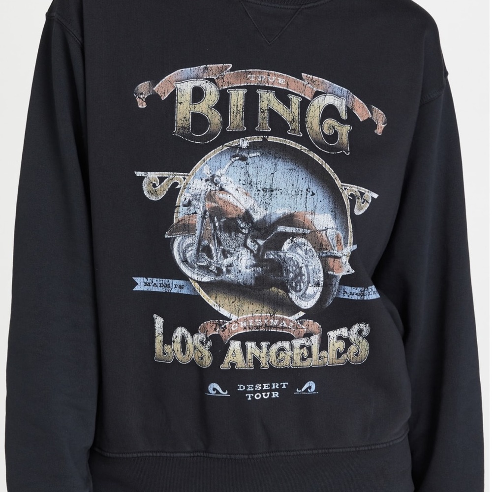 Anine Bing Ramona Biker Sweatshirt